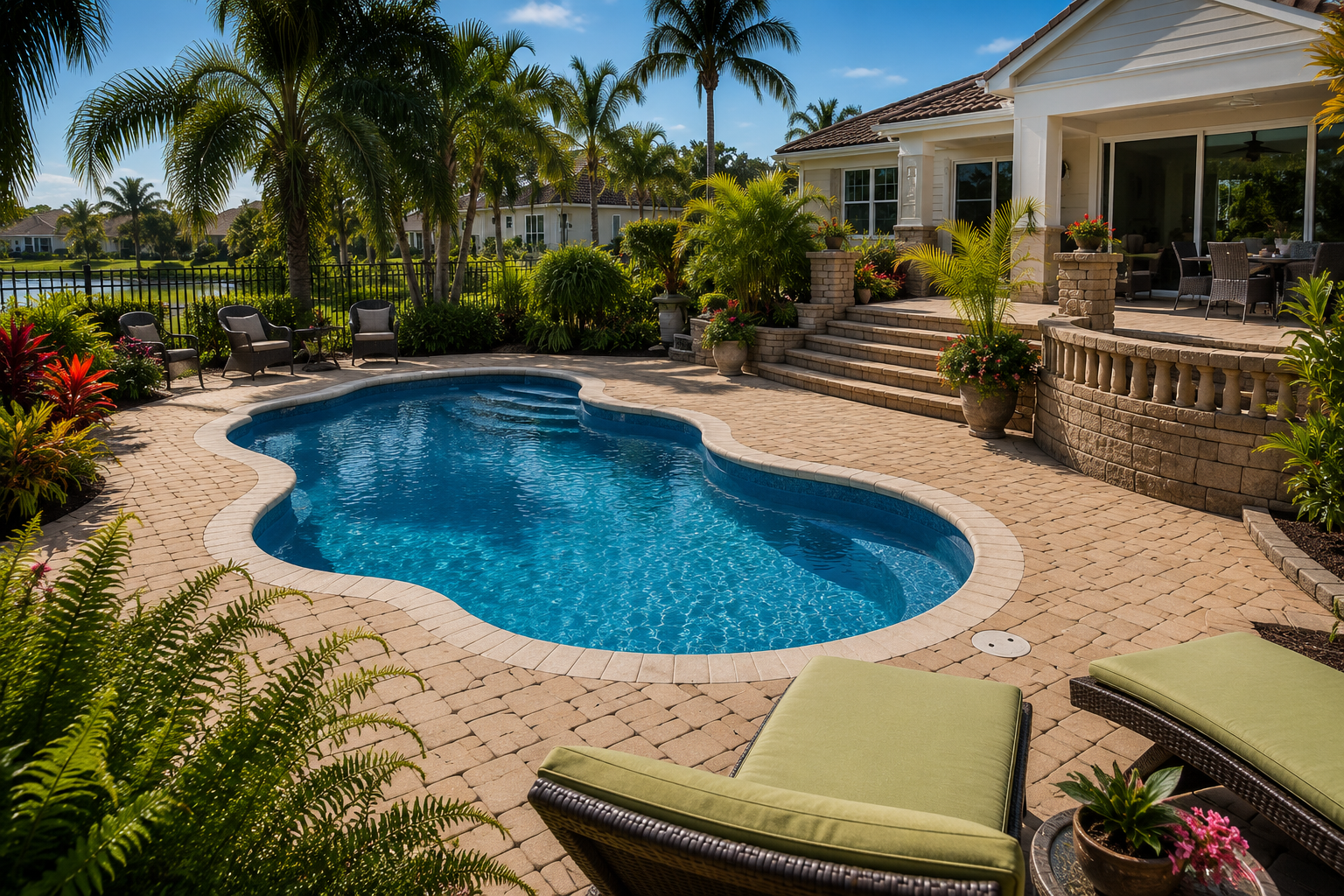 Freeform pool design